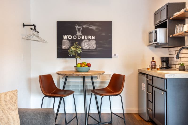 dining set in a kitchenette